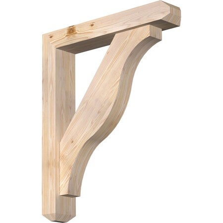 Ekena Millwork Funston Craftsman Smooth Bracket w/ Offset Brace, Douglas Fir, 5 1/2"W x 30"D x 36"H BKT0604X30X36FST04SDF